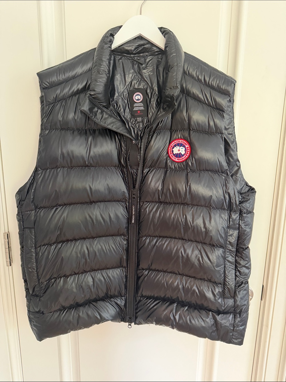 Canada Goose Black Quilted Down Vest with Signature Patch